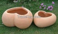 Terracotta Planters-Ornament Clay pots-Heart terracotta pots