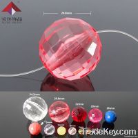 faceted round acrylic beads