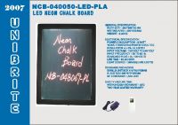 Neon Chalk Board