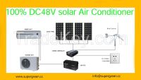 18000BTU 48V DC Inverter  100% Solar Panel off Grid Solar Air Conditioner