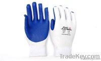 7 gauge knitted liner and rubber dipped glove