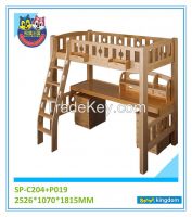 Kid Children Low Loft Bed With Stair Slide