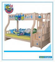 Kids twin over full bunk bed solid pine wood bed for children