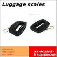 Digital luggage scale with adjustable black strap