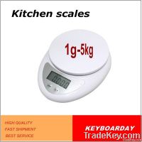 Easy to use, read 5kg digital kitchen scale for food, fruit