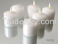 100% Paraphin Wax White Candle