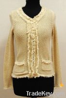 Women's Lurex Cardigan Sweater