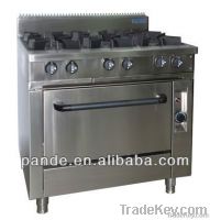 Hot Sale Commercial Kitchen Gas Stove Cooker Range With Oven