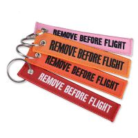 customized polyester twill embroidery keychain