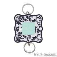 Square Shaped Badge Reel with Custom Letters