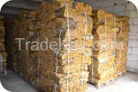 Firewood logs in net bags