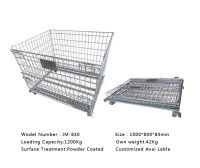 foldable pallet container box,wire mesh cage