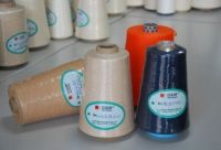 Core spun thread, cotton/polyester filament