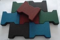 Quality Rubber Product playground outdoor Rubber Tiles Bone Shape Rubber Paver Tile