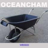 Plastic Tray Wheel Barrow Wb5600 for Sale with Black Colour