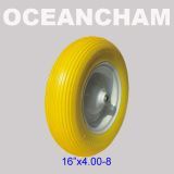 Yellow Colour PU Foaming Wheel