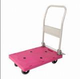 Foldable Platform Hand Truck with 4-Inch PE Wheels, Made of Plastic. pH1007