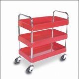 Three-Layer Service Cart, Wheels with Brakes, Suitable for Hotels and Dining Rooms