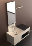 Sanitary Ware Acrylic Solid Surfae Bathroom Cabinet Bm8004