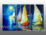 Knife Oil Paintings of Boats