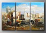 Group Knife Oil Paintings of Water City