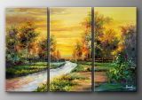 Scenery Oil Paintings of a River in The Forest