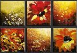 Handpainted Oil Paintings of Flowers in The Bushes