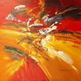 Stretched Abstract Oil Painting