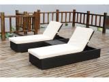 3PCS PE Rattan Bed