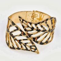 Black Golden Beautiful Cuff Bracelet