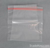 Transparent plastic ziplock bag