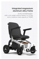 Hot Selling China New Design Aluminum Electric Wheelchairs With Lightweight Foldable By App