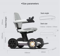 2024 New Arrival Aluminum Lightweight Folding Power Electric Wheelchair For Elderly