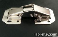 Silvery Steel Concealed hinges with spring for cabinet door 4''