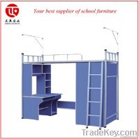 Modern style dormitory bed with desk for sale