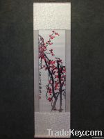 Chinese 100% handmade xiang embroidery with scroll gift Plum Blossom
