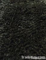 Rugsville Silky Shag Black Rug