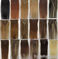 Indian clips in hair extension--#1B