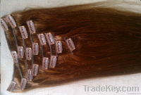 Malaysian remy hair clip in hair extension