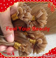 Chinese remy V-tip hair extensions, remy virgin hair extensions stick