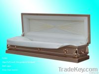 coffin steel funeral service golden casket