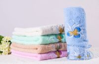100% cotton emboidered guest towel 50*100cm for hotel use factory direct