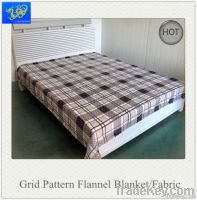 100% Polyester 2013 Grid Design Super Soft Flannel Blanket/Fabric