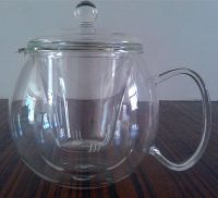 Borosilicate double wall glass teapots