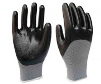 Nitrile back open coated gloves/DNT-11