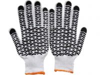 Cotton PVC wave dotted gloves/DCG-07
