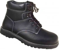 Black goodyear welted safety shoes/WJT8029