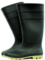 Black and yellow PVC gumboots/WGZ002-4