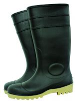 Black and yellow steel toe PVC gumboots/WGZ002-4