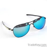 Fashion Style Blue Reflection Goggle Sunglasses Black Green